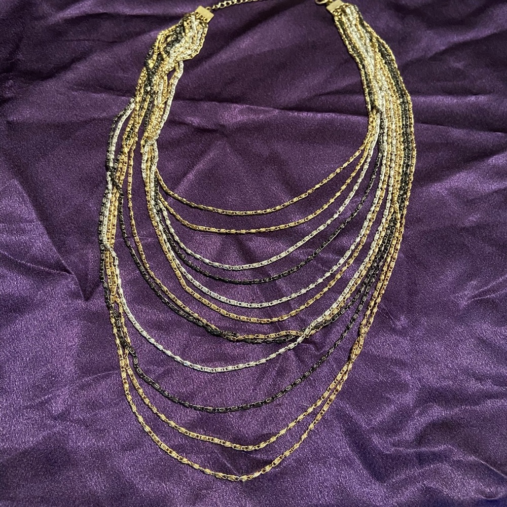 Mixed Metals Chain Layer Necklace